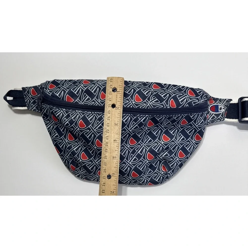 Champion Fanny Pack Waist Bag Zippered Storage Crossbody Red White Blue‎